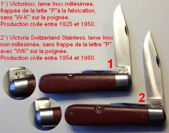 Victorinox "200 R" et Victoria Switzerland Stainless "200 R" (***)